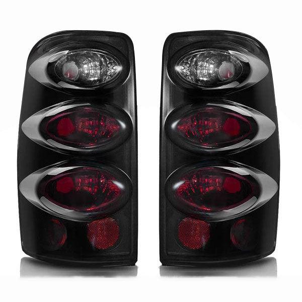 YITAMOTOR 2000-2006 Chevy Suburban Tahoe /GMC Yukon Tail Lights Black Smoke Rear Lamps