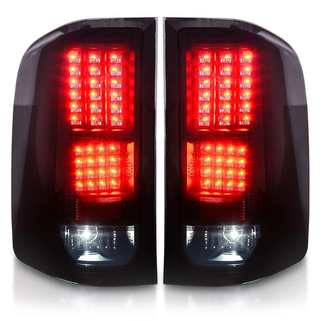 YITAMOTOR 07-14 Chevy Silverado / GMC Sierra 3500HD Dual Rear Wheel ONLY Tail Lights