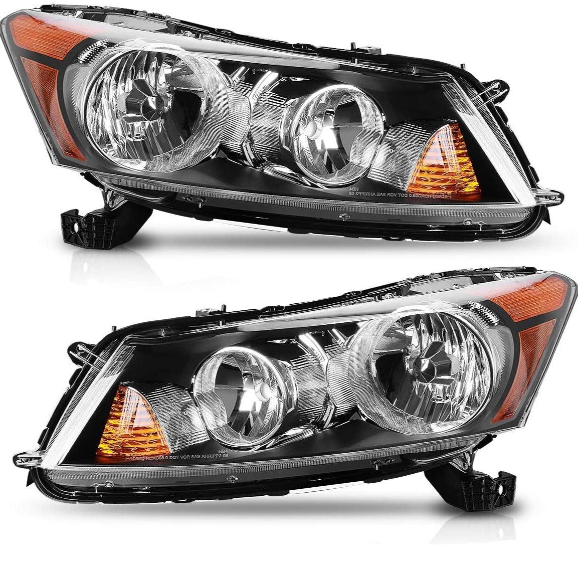 YITAMOTOR 2008-2012 Honda Accord 4-Door Sedan Headlight Assembly Driver & Passenger Side