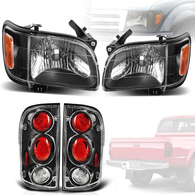 YITAMOTOR 2001-2004 Toyota Tacoma Headlight + Signal Bumper Lamp + Tail Light Set L+R