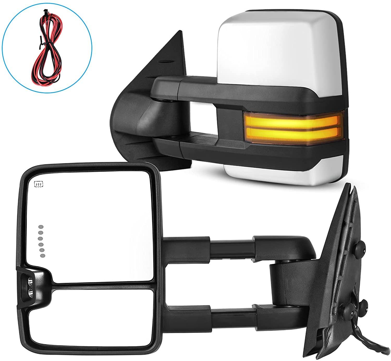 YITAMOTOR Power Heated Tow Mirrors Dynamic Signal For 07-13 Chevy Silverado 1500 2500 3500