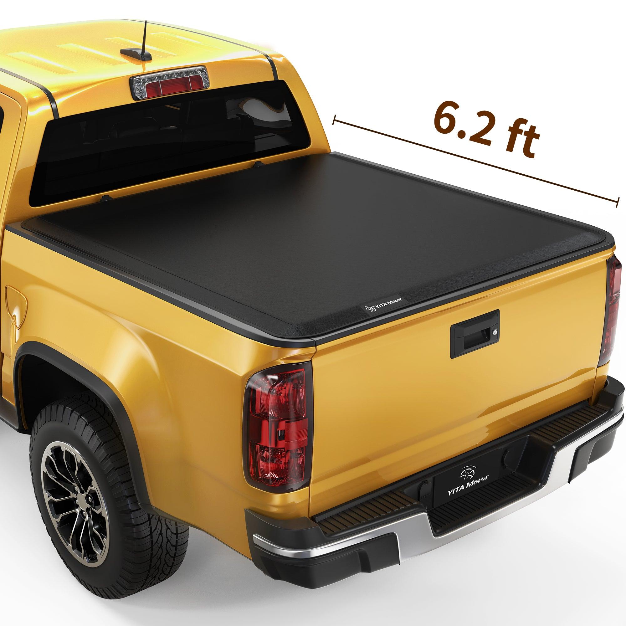 YITAMOTOR Soft Tri-fold 2015-2023 Chevy Colorado/GMC Canyon, Fleetside 6.2 ft Bed Truck Bed Tonneau Cover