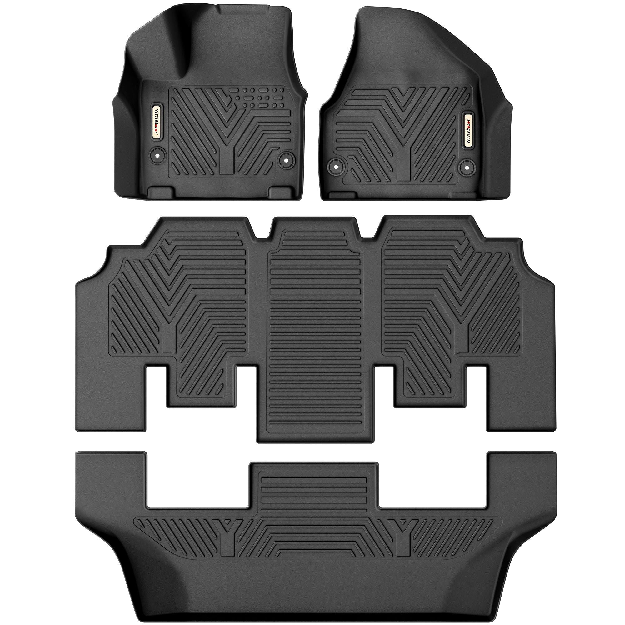 YITAMOTOR Floor Mats Set for 2017-2021 Chrysler Pacifica (No Hybrid Models), 1st 2nd 3rd Row All Weather