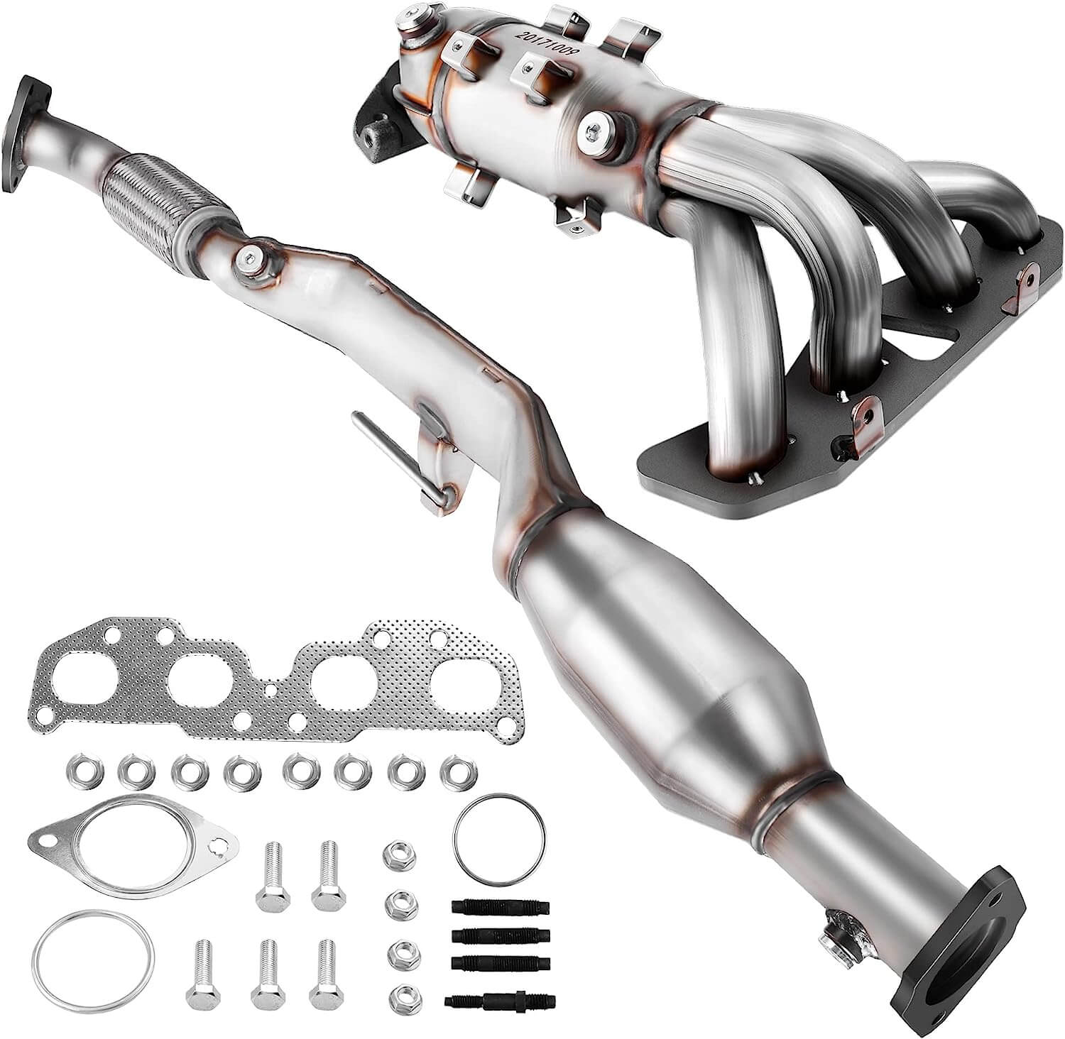 YITAMOTOR 2007-2013 Nissan Altima 2.5L Front Rear Catalytic Converter Stainless Steel High Flow Series (EPA Compliant)