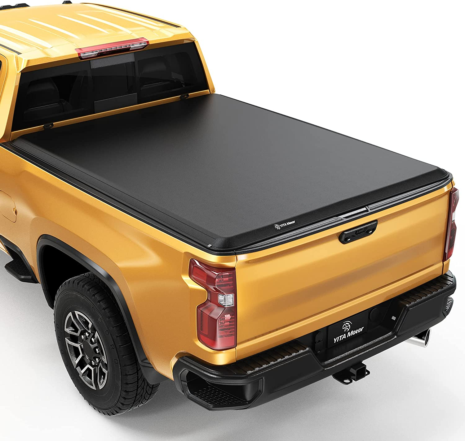 YITAMOTOR 2020-2024 Chevy Silverado/GMC Sierra 2500 3500 HD Soft Roll Up Tonneau Cover, Fleetside 6.9 ft Bed