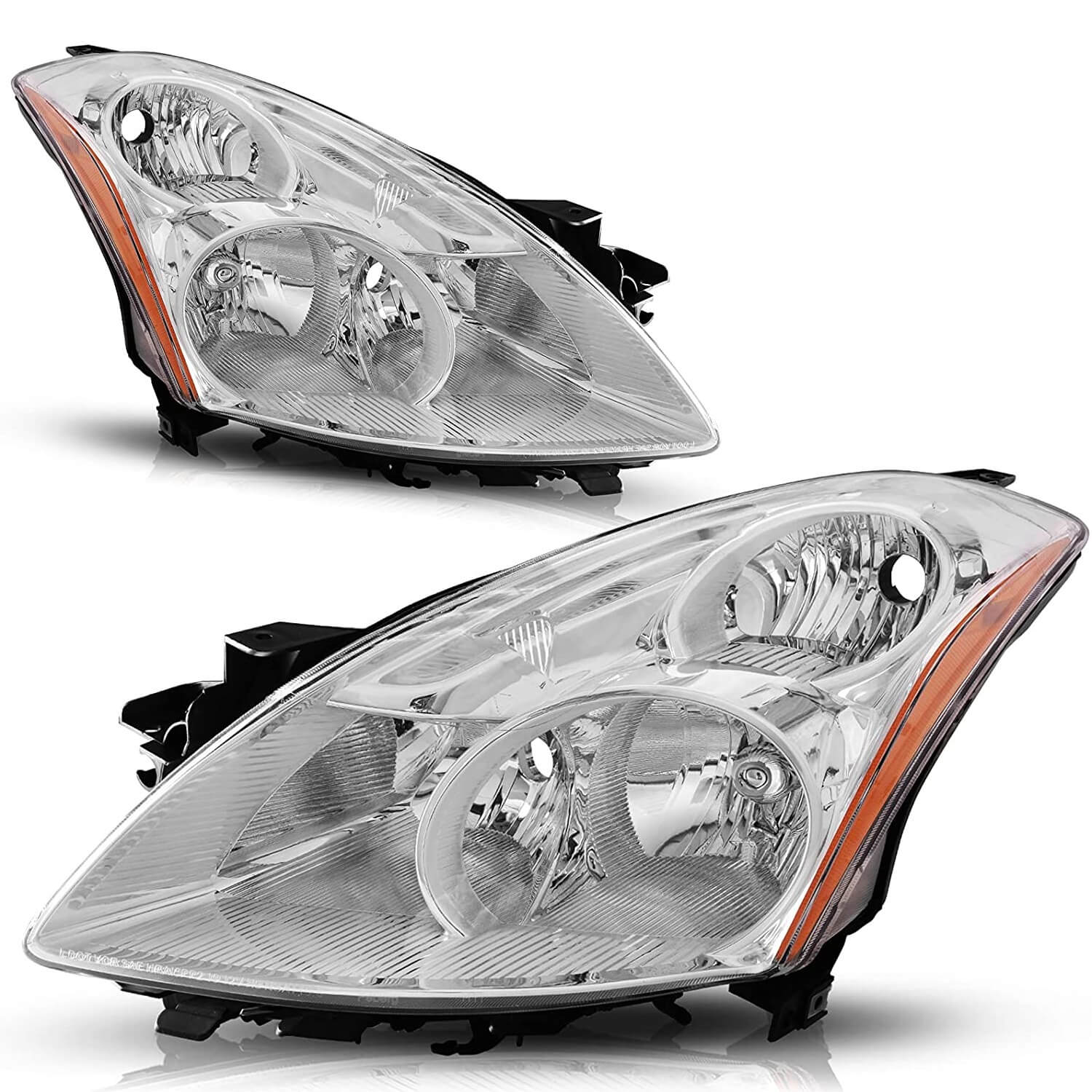 YITAMOTOR 2010-2012 Nissan Altima 4-Door Sedan Headlights Assembly Headlamp Chrome Housing