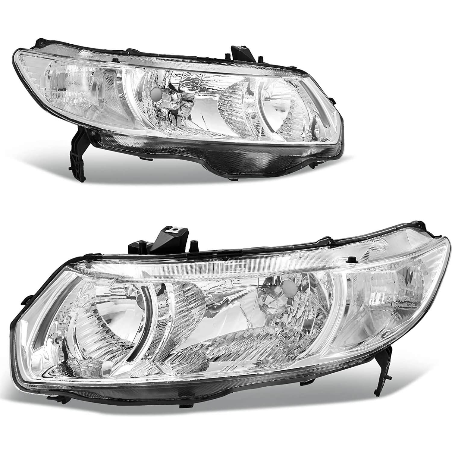 YITAMOTOR 2006-2011 Honda Civic 2-door Coupe OE Headlight Assembly Headlamps Clear Park Lens