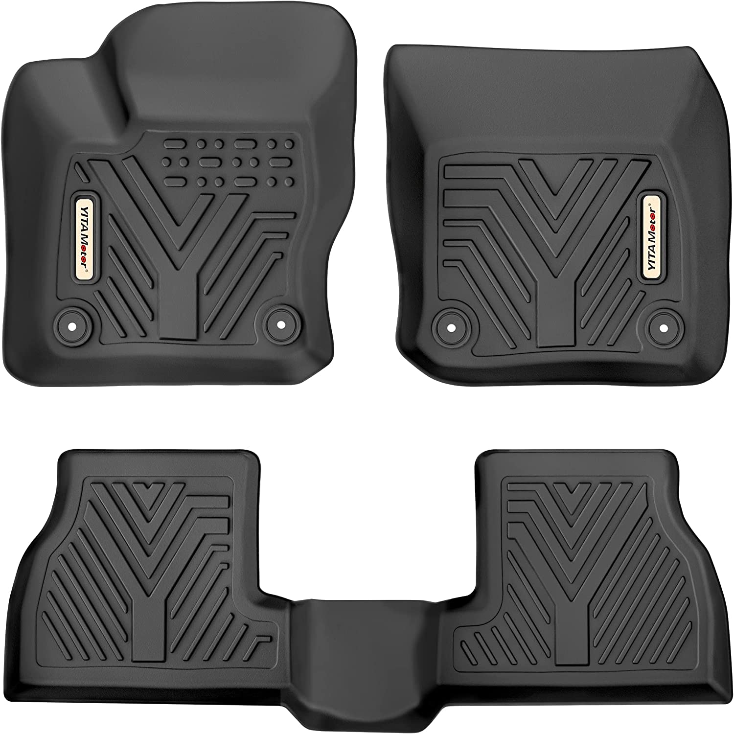 YITAMOTOR 2012-2018 Ford Focus Floor Mats, Front 1st & 2nd Seat, All Weather Protection