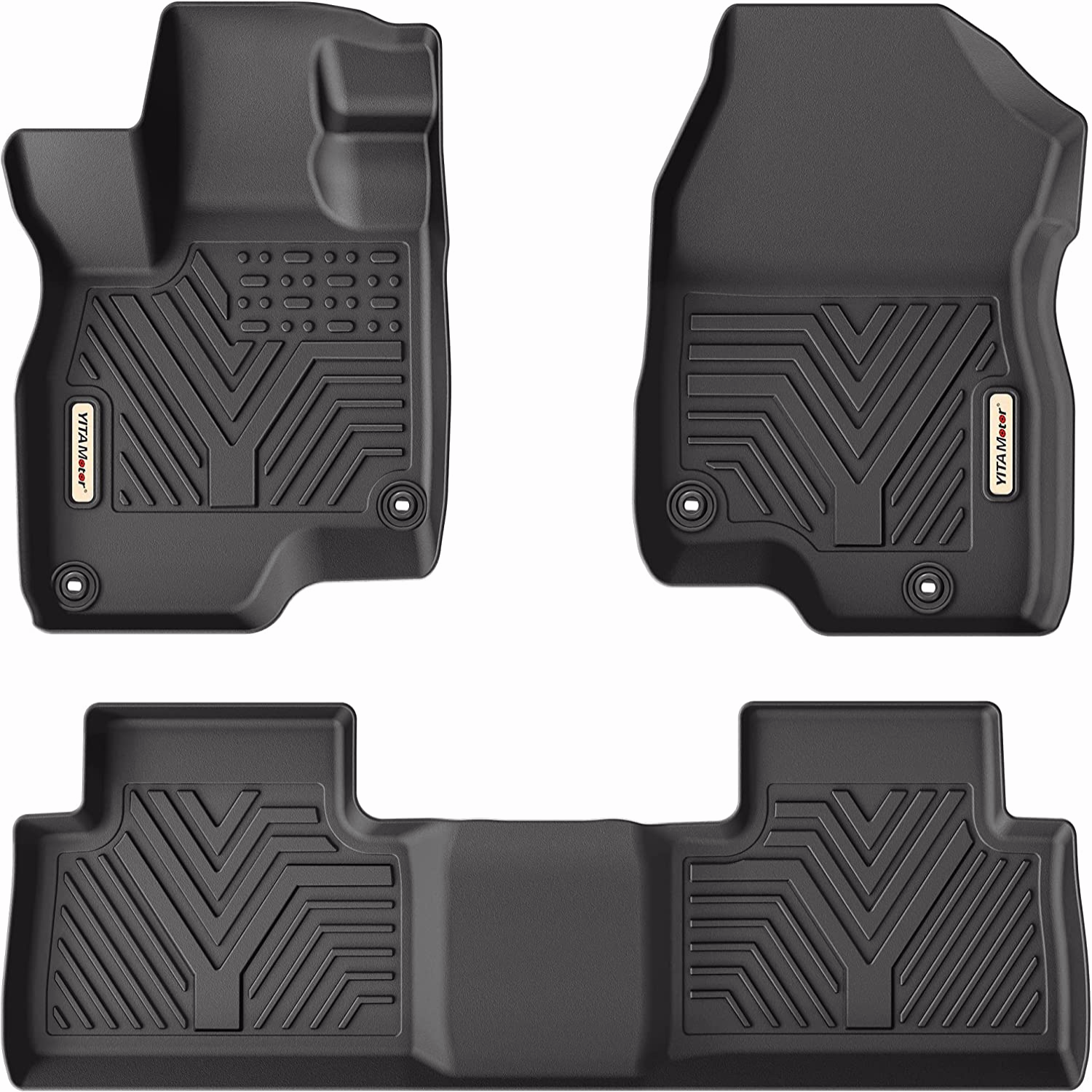 YITAMOTOR 2019-2023 Acura RDX Floor Mats, Custom Fit Black TPE Floor Liners 1st & 2nd Row All-Weather Protection