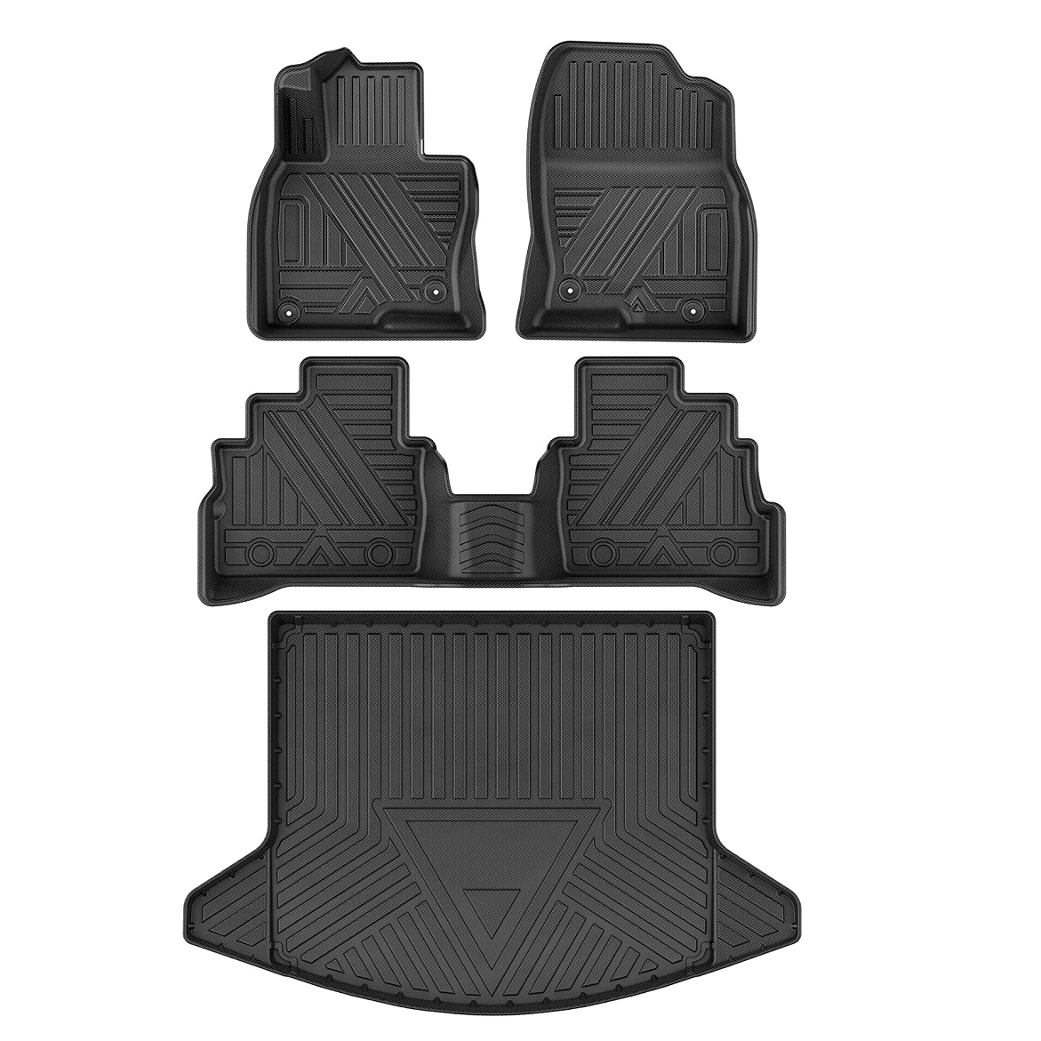 YITAMOTOR Floor Mats for 2017-2023 Mazda CX5 1st&2nd Row Cargo Liner All-Weather TPE 4PCS