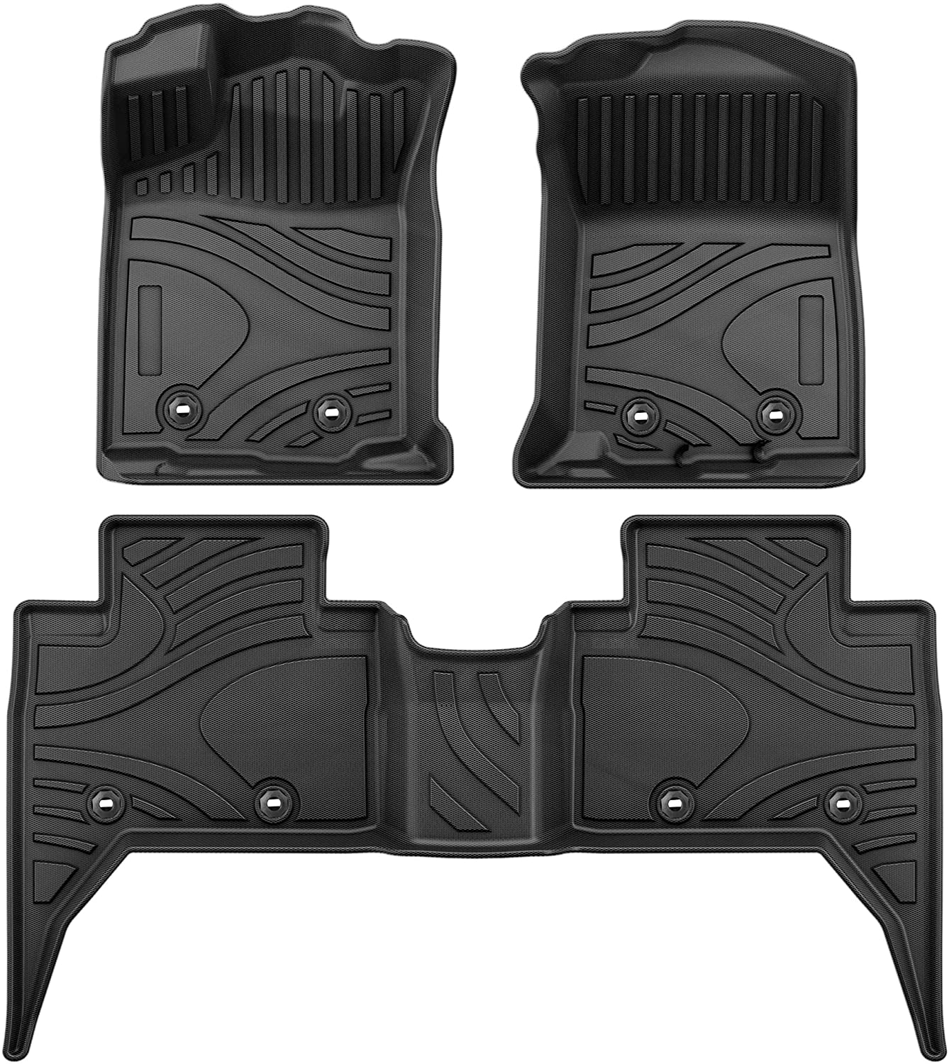 YITAMOTOR 2018-2023 Toyota Tacoma Double Cab Floor Mats, All Weather Protection Custom Car Liners