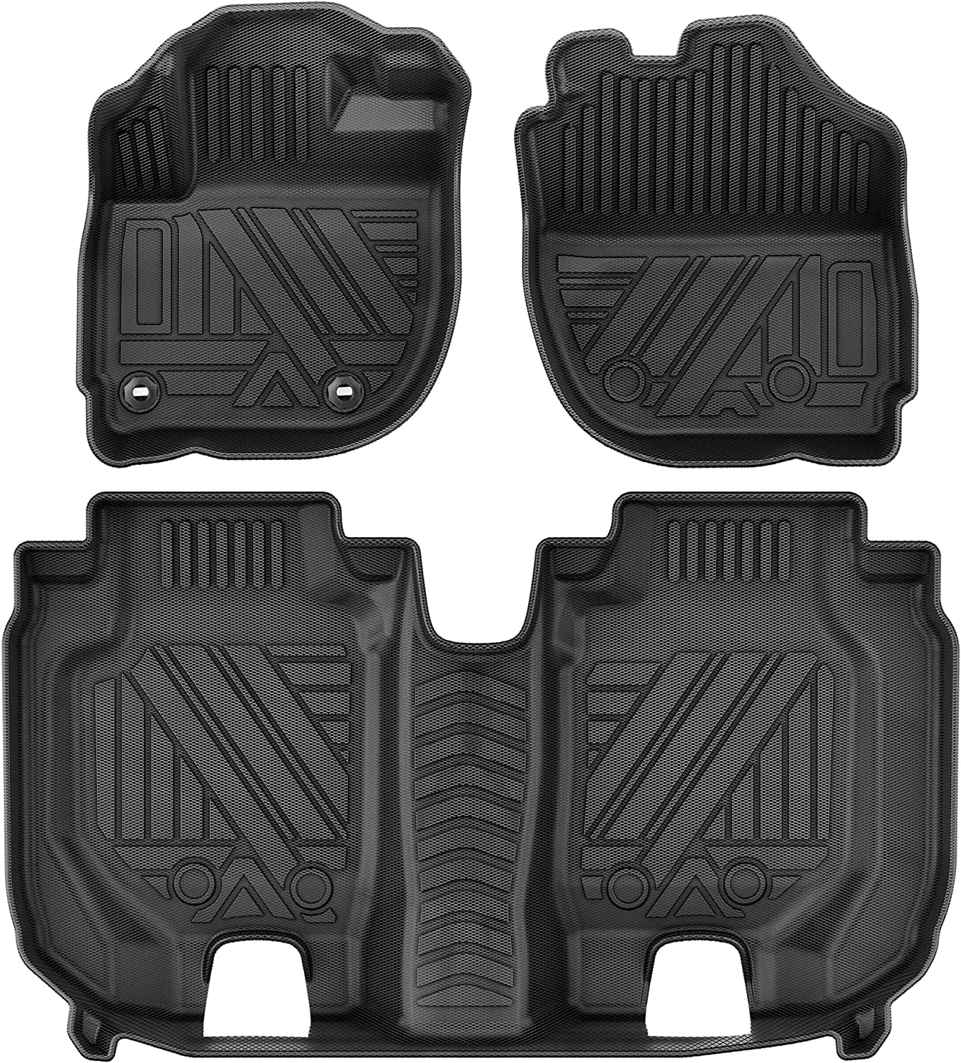 YITAMOTOR 2016-2022 Honda HR-V Floor Mats, Custom Fit Front & 2nd Row Liner Set