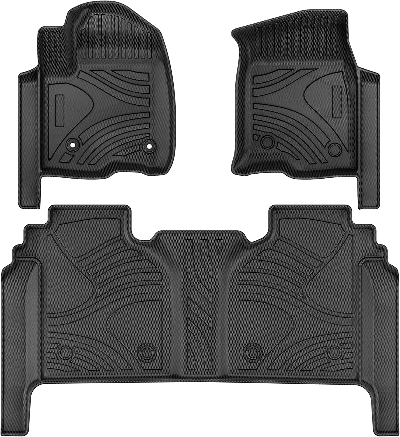 YITAMOTOR 2019-2024 Chevrolet Silverado 1500/GMC Sierra 1500 & 2020-2024 Silverado/Sierra 2500HD/3500HD Crew Cab Floor Mats