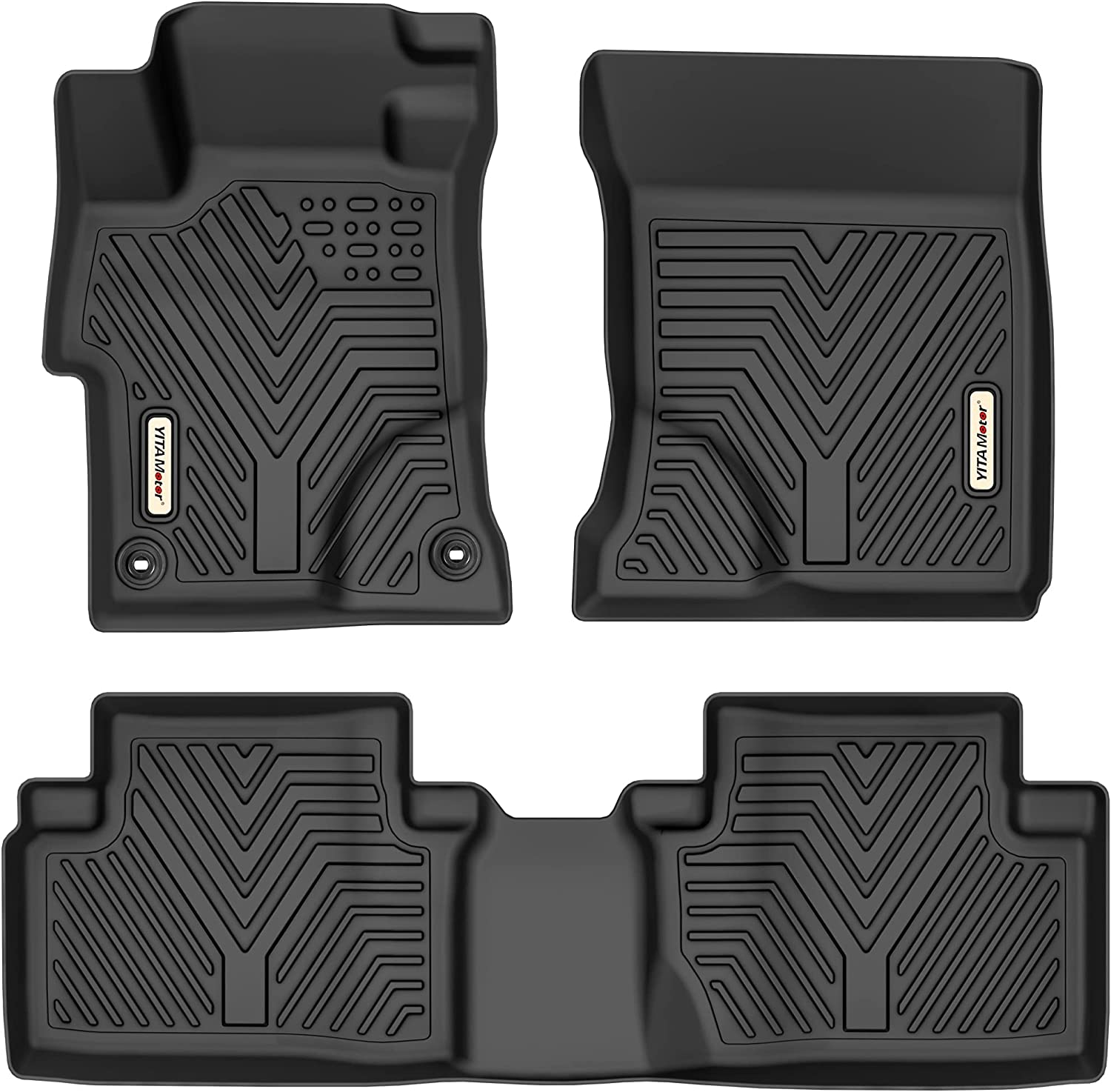 YITAMOTOR 2012-2015 Honda Civic Floor Mats, Black All-Weather Custom Fit