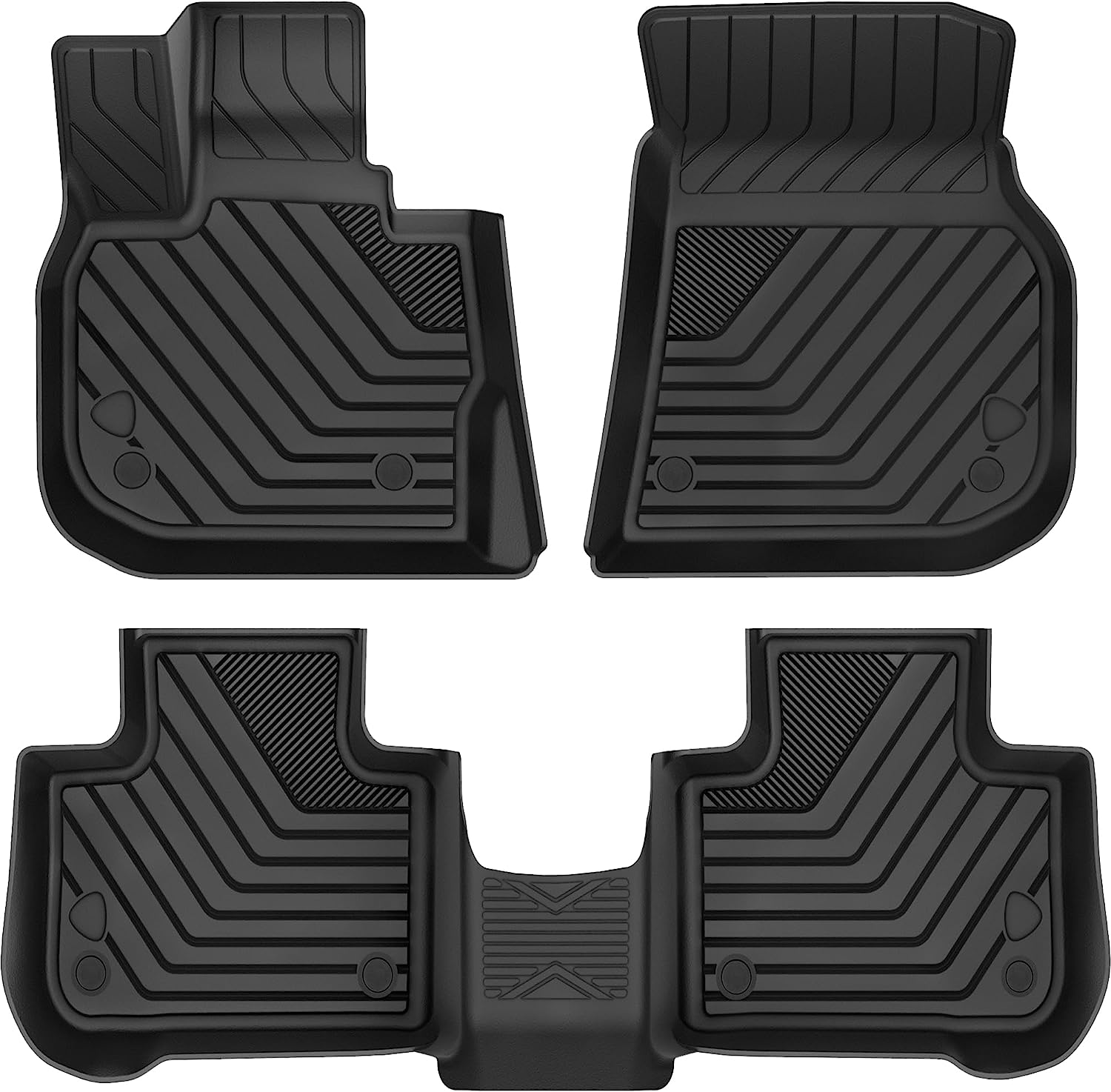 YITAMOTORFloor Mats Compatible with 2018-2024 BMW X3 All Weather Waterproof Liners 3pcs