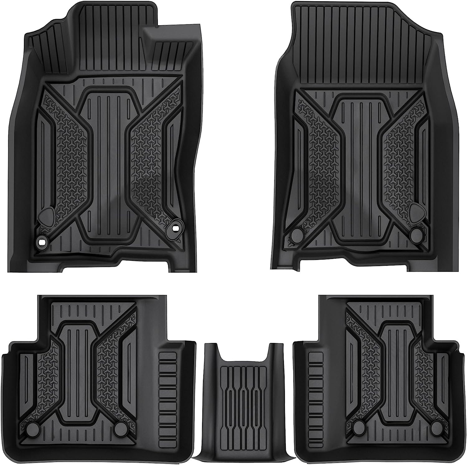 YITAMOTOR Floor Mats for 2016-2021 Honda Civic Sedan Coupe Hatchback TPE All Season Liners