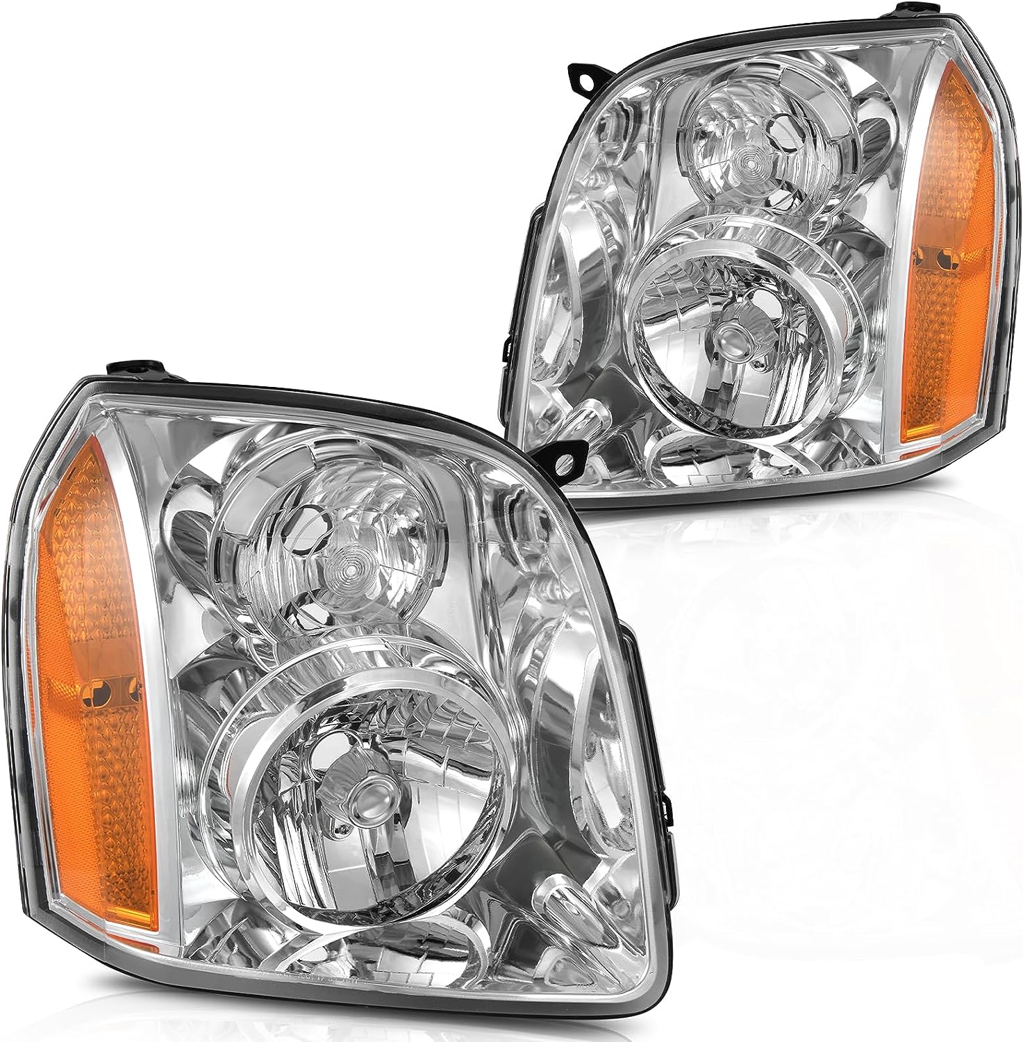 YITAMOTOR For 2007-2014 GMC Yukon Denali XL1500 2500 Headlights 07-14 Headlamps Left+Right