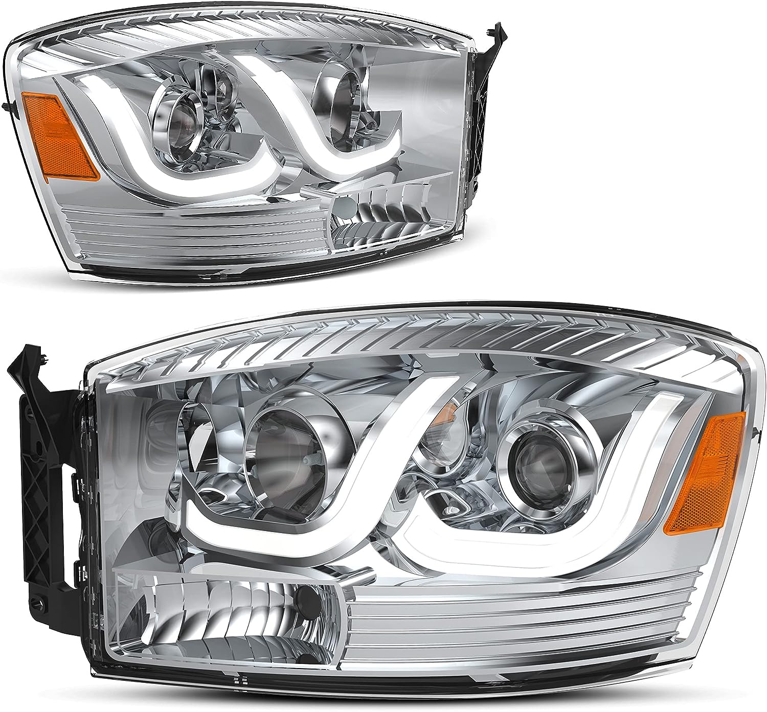 YITAMOTOR For 2006-2008 Dodge Ram 1500 2006-2009 Ram 2500 3500 LED DRL Projector Headlight