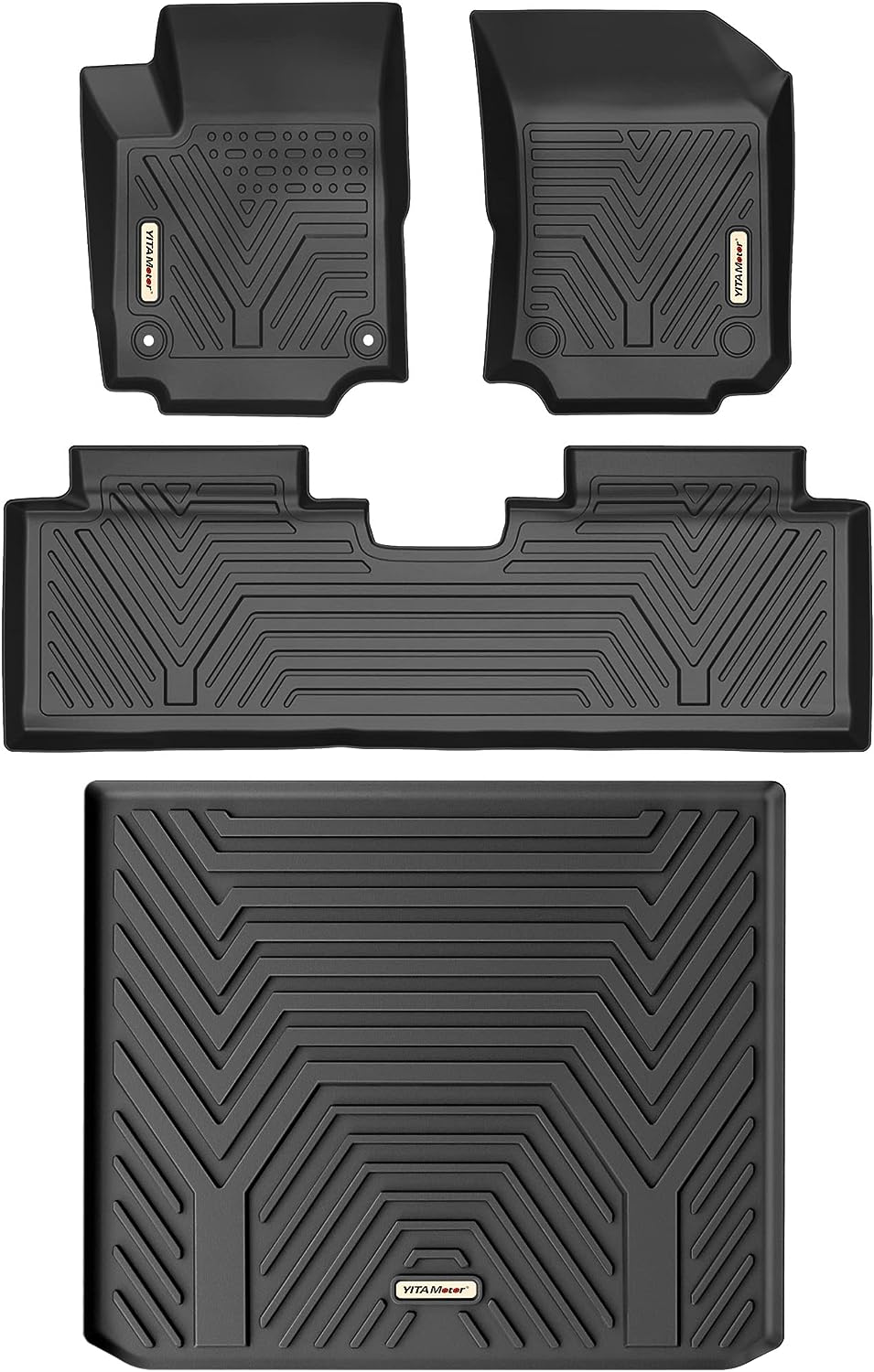 YITAMOTOR Floor Mats for 2018-2023 Chevrolet Equinox Front Rear Cargo Liner Rubber 4pcs