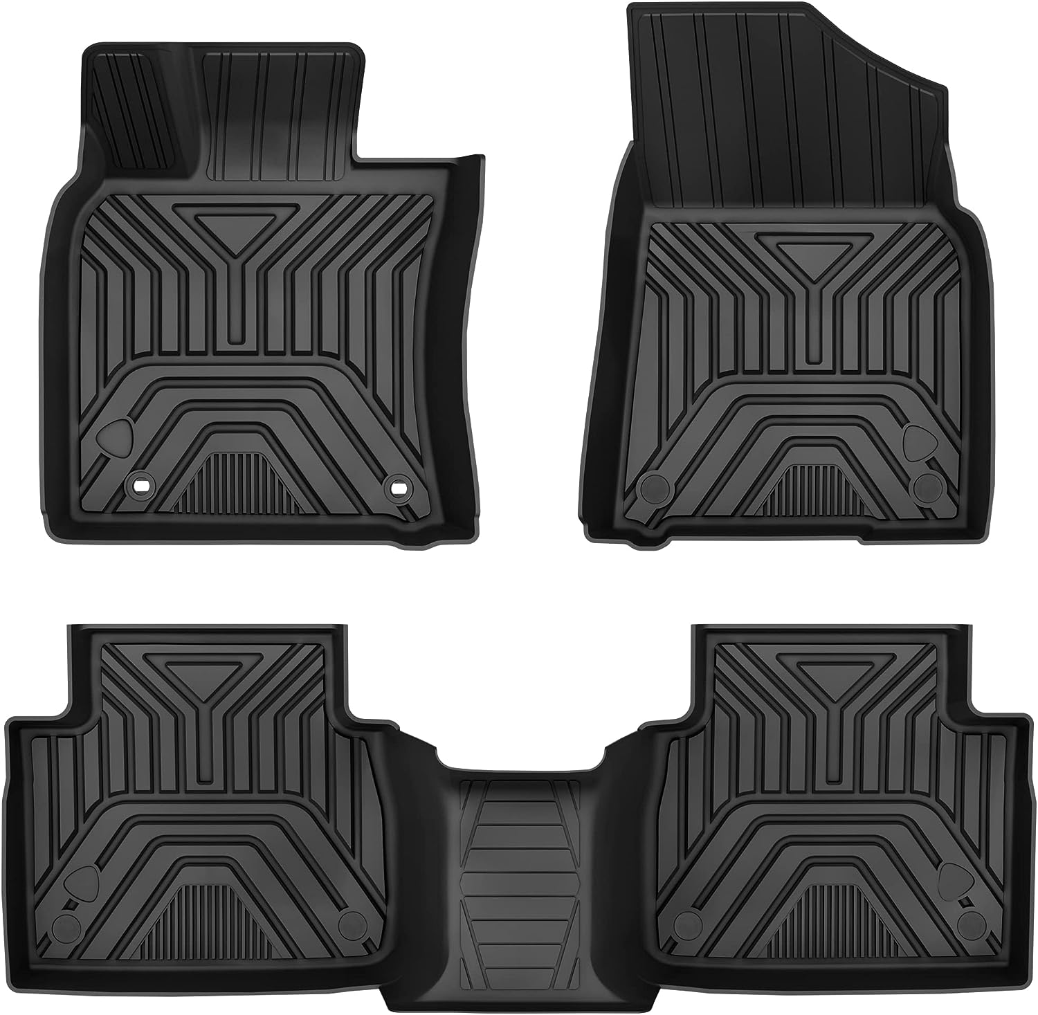 YITAMOTOR Floor Mats For 2018-2024 TOYOTA CAMRY All-Weather TPE Rubber Black Liners 3pcs