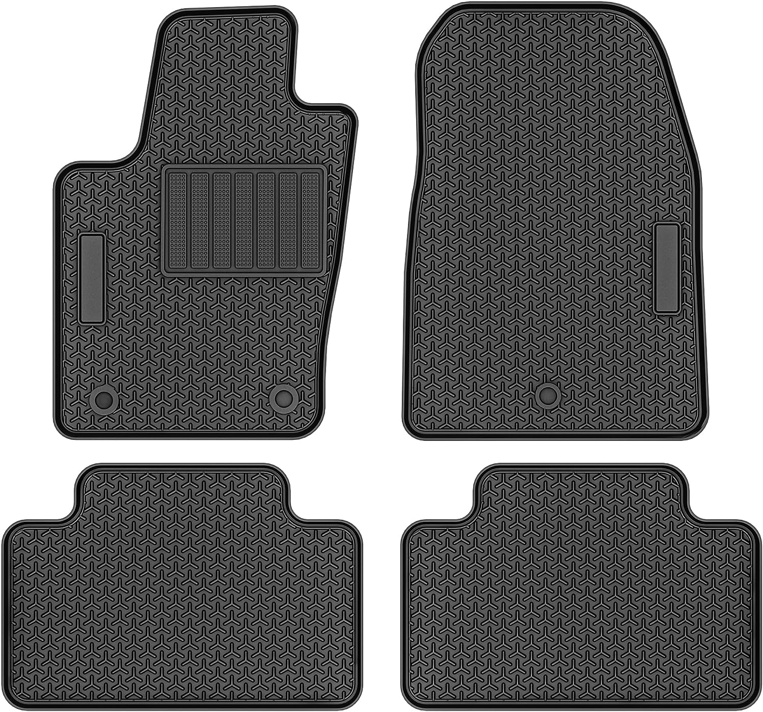 YITAMOTOR 2D Floor Mats Compatible with 2016-2021 Jeep Grand Cherokee (2022 Jeep Grand Cherokee WK)All-Weather Liners