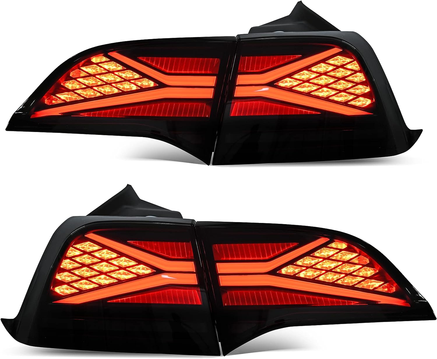 YITAMOTOR Tail lights Assembly LED Rear Brake Lamps For 2017-2022 Tesla Model 3/2020-2022 Tesla Model Y, 17-22 Tesla Model 3, 20-22 Tesla Model Y, Driver Side & Passenger Side