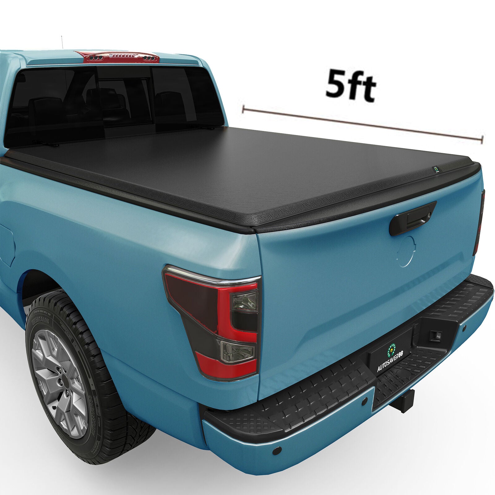 YITAMOTOR 5FT Soft Roll-up Truck Bed Tonneau Cover For 2005-2024 Nissan Frontier On Top