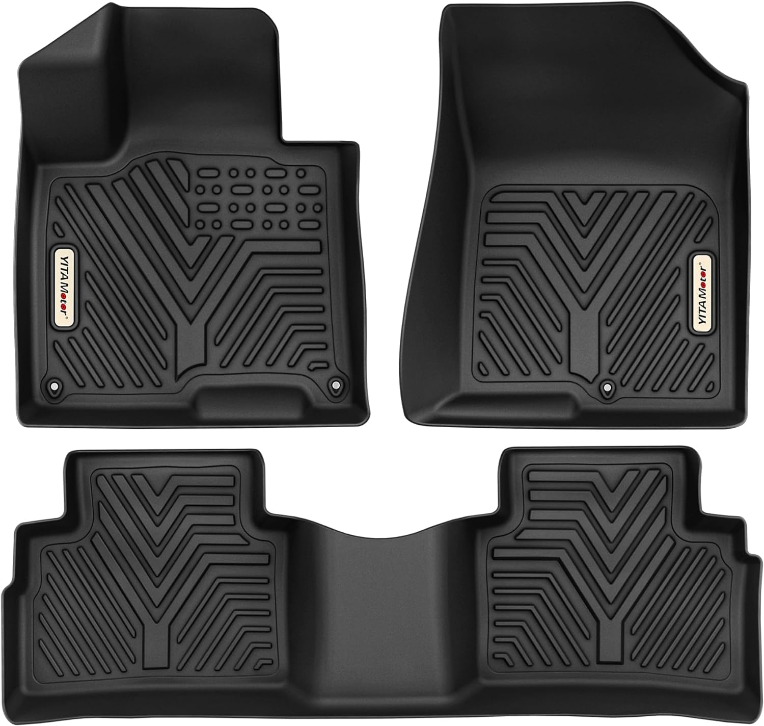 YITAMOTOR Floor Mats for Kia Sportage 2023 2024 (Not Hybrid), TPE All Weather Protection Anti-Slip Automotive Floor Liners Custom Fit for Kia Sportage Floor Mats Waterproof Interior Accessories, Black