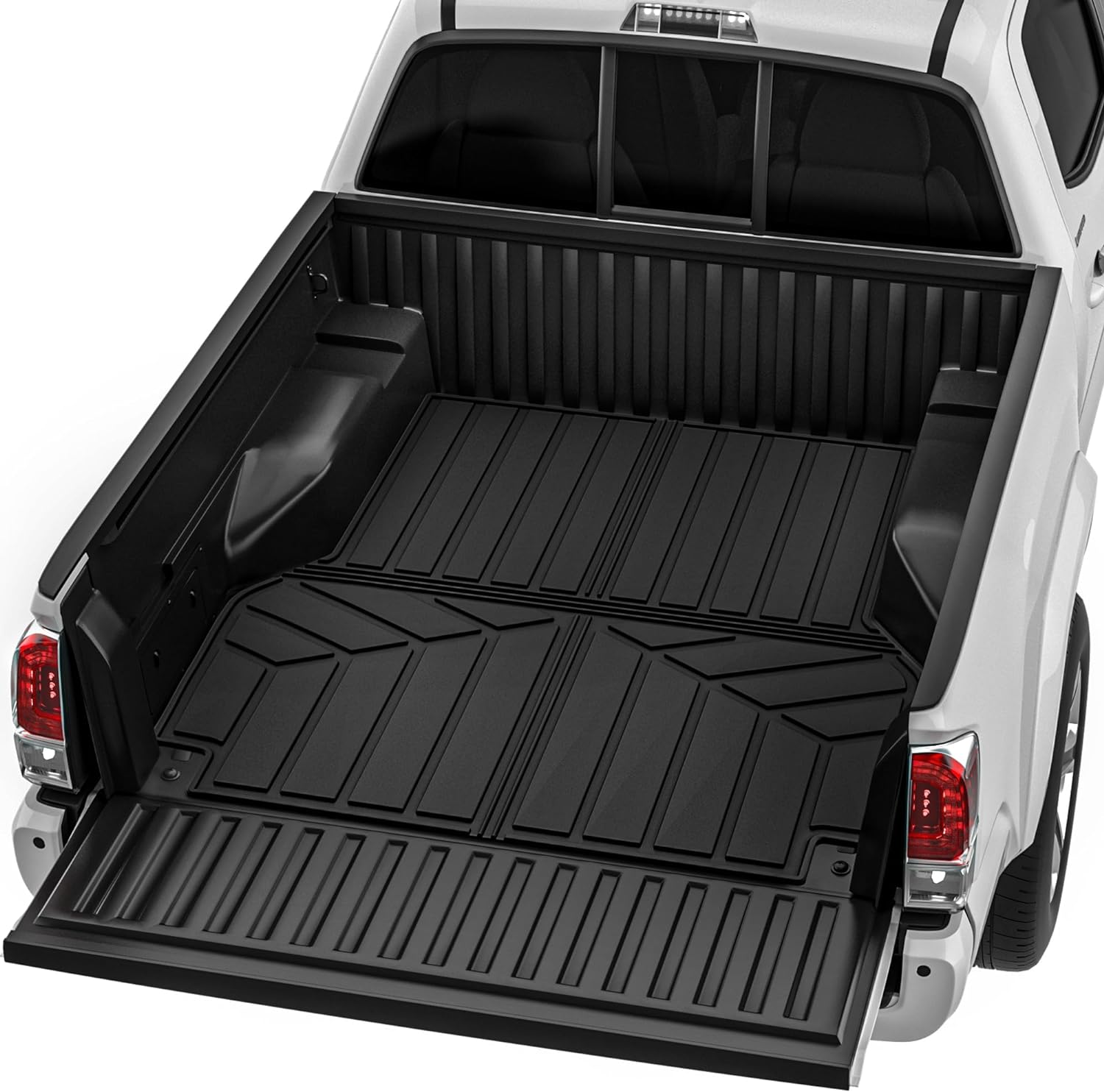 YITAMOTOR TPE Truck Bed Mat for 2005-2023 Toyota Tacoma Double Cab with 5ft Short Bed 4-Door, Tacoma Accessories, Heavy-Duty Toyota Tacoma Truck Bed Mat, Black