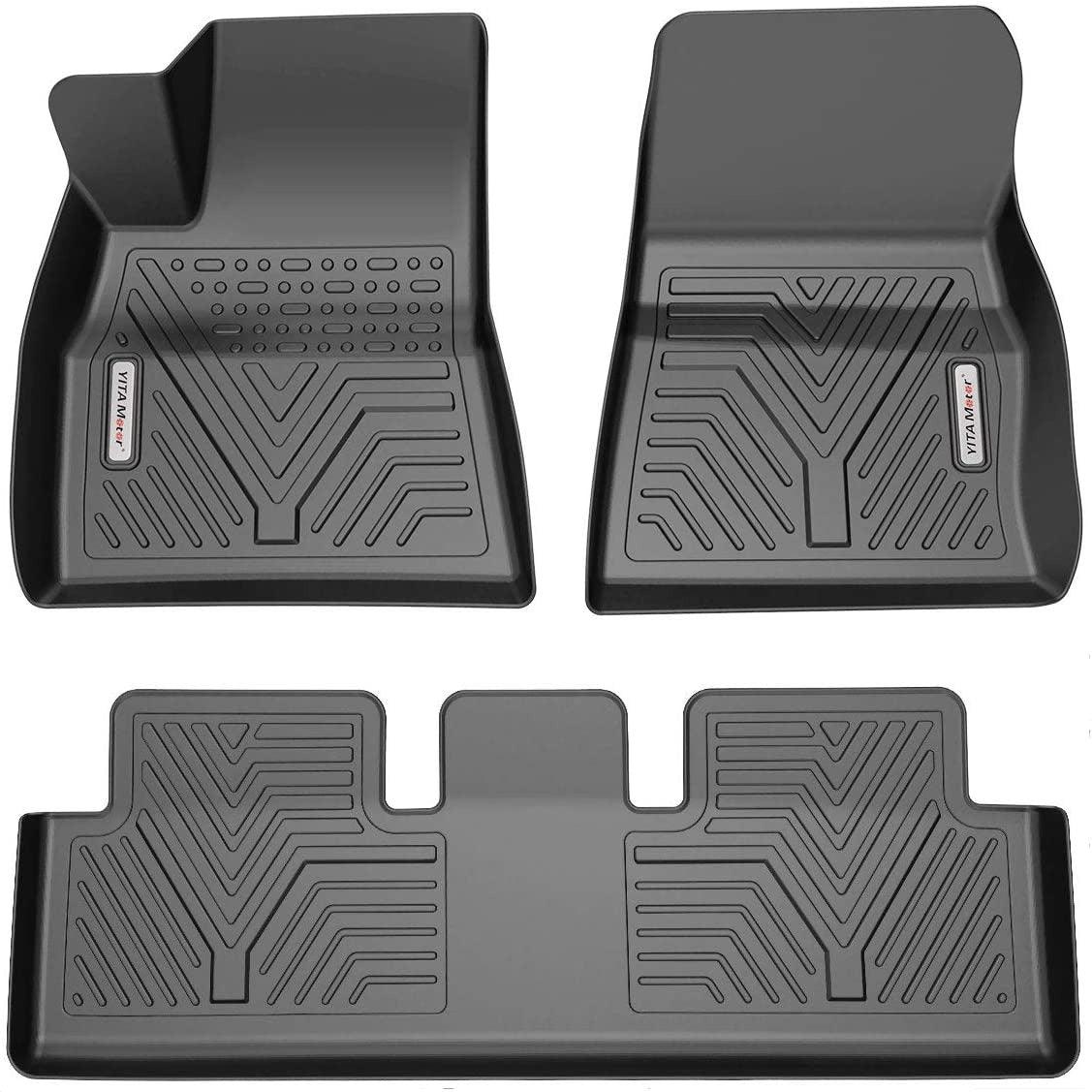 YITAMOTOR Floor Mats All Weather Liners for 2017-2023 Tesla 3 Model Black Protector Kit