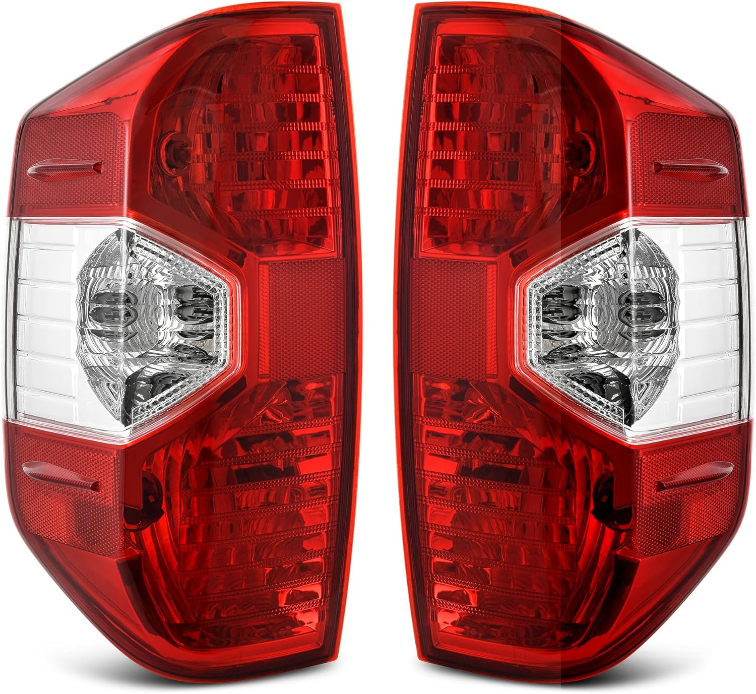 YITAMOTOR Tail Lights Assembly Compatible with 2014-2021 Toyota Tundra, Red Clear OE Replacement Taillights - Driver and Passenger Side