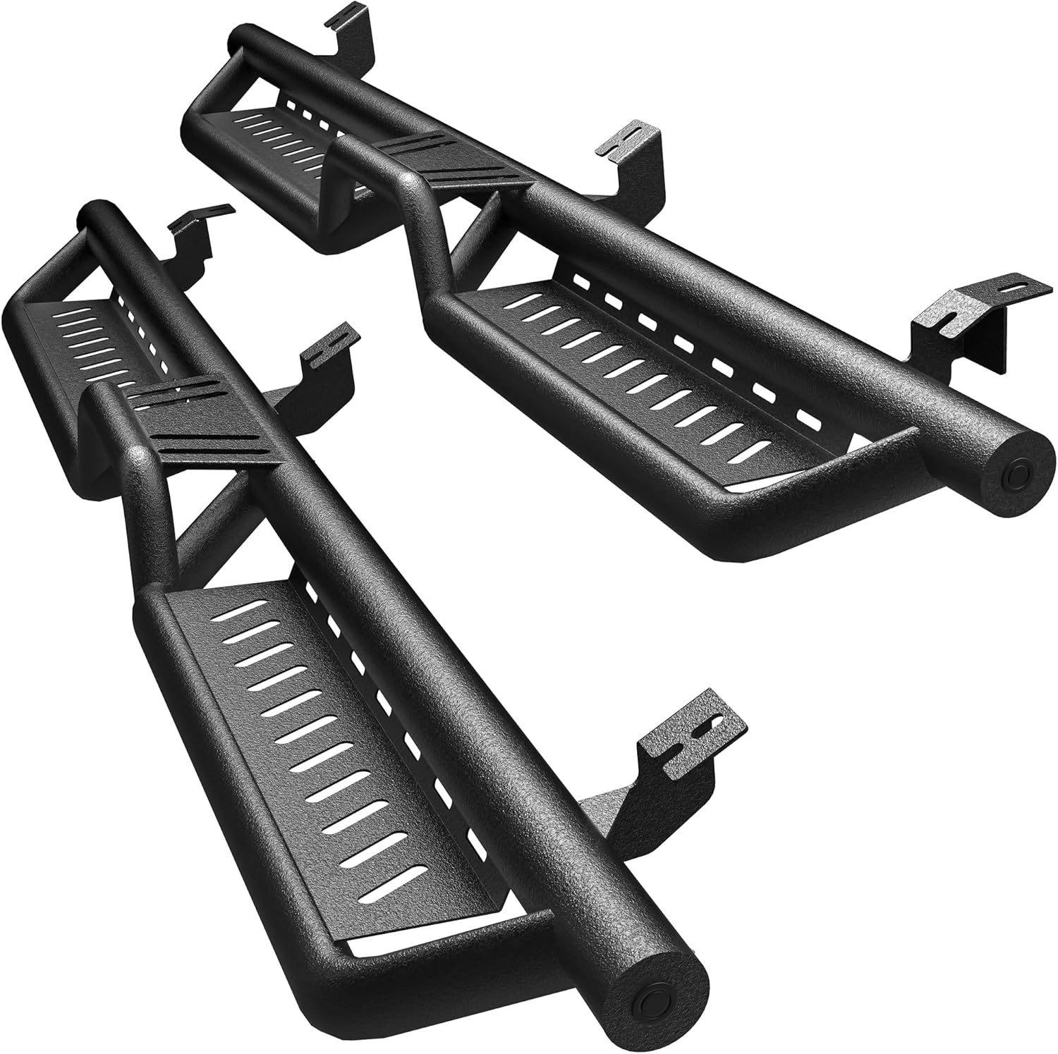 YITAMOTOR Running Boards & Side Steps Compatible with 2005-2023 Toyota Tacoma Double Cab, Black Powder Coated Nerf Bars, Two-Stair for Roof Operation