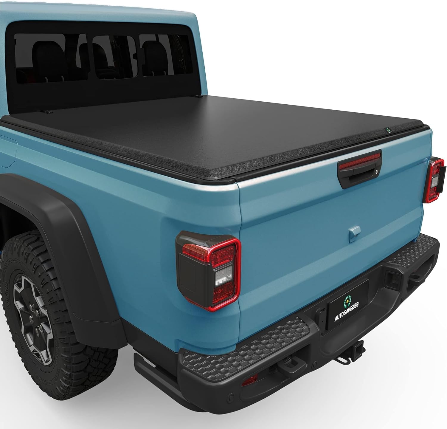 YITAMOTOR Soft Tri-fold Truck Bed Tonneau Cover Compatible with Jeep Gladiator JT 2020 2021 2022 2023 2024 5 ft Bed with Trail Rail System