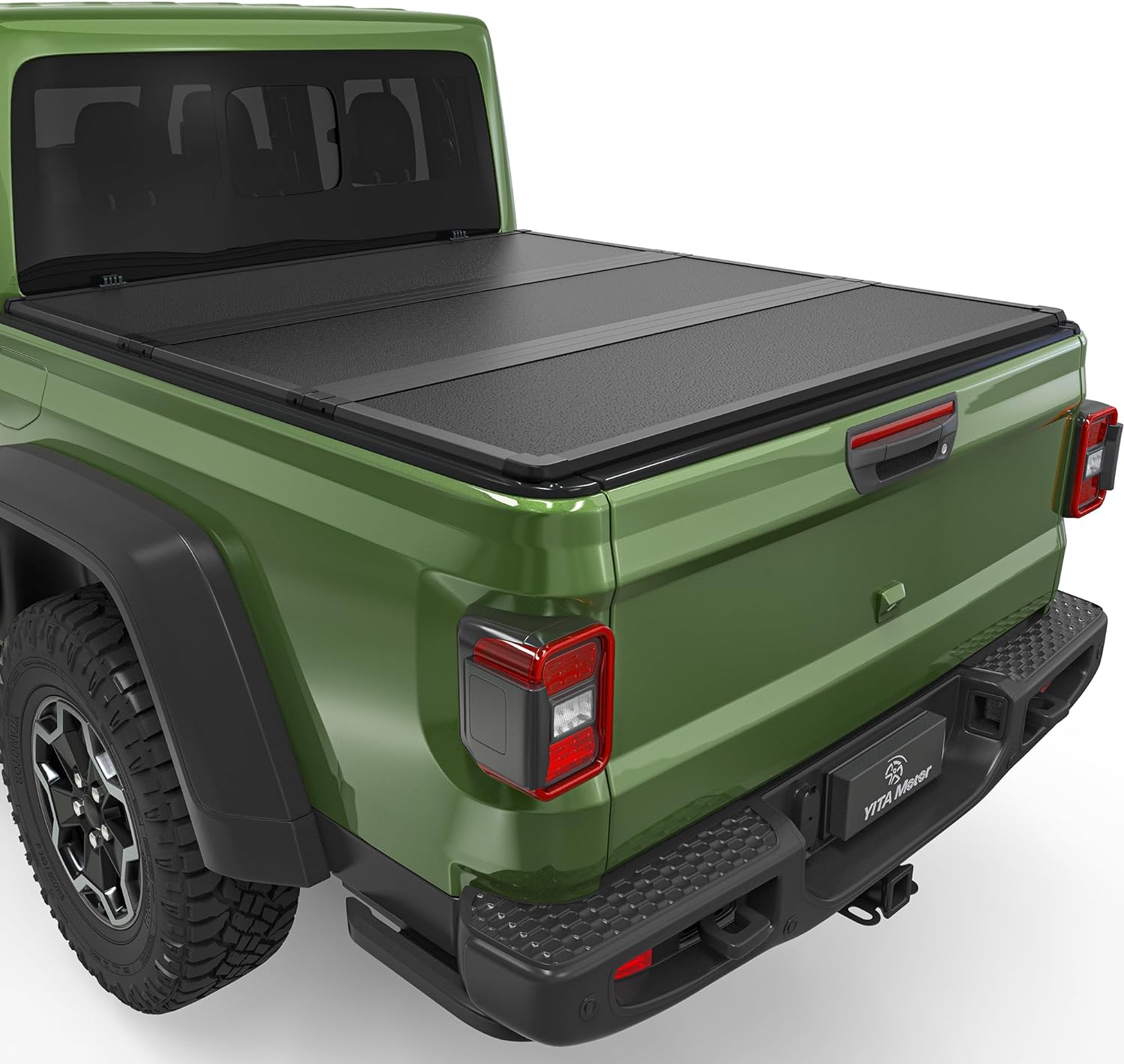 YITAMOTOR Hard Tri-fold Truck Bed Tonneau Cover Compatible with Jeep Gladiator 5ft Bed 2020 2021 2022 2023 2024 JT w/or w/o Trail Rail System