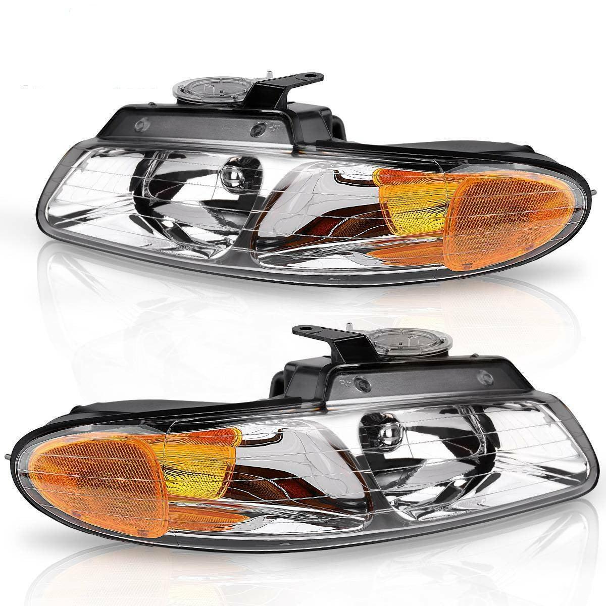 YITAMOTOR Headlight Assembly Compatible with 1996-2000 Dodge Caravan Chrysler Town & Country Voyager Headlights Headlamps