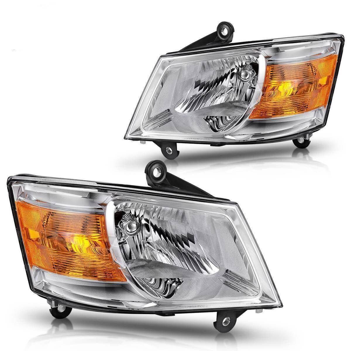 YITAMOTOR Headlights Assembly Compatible with 2008-2010 Dodge Grand Caravan Headlamp Replacement Pair Driver and Passenger Side