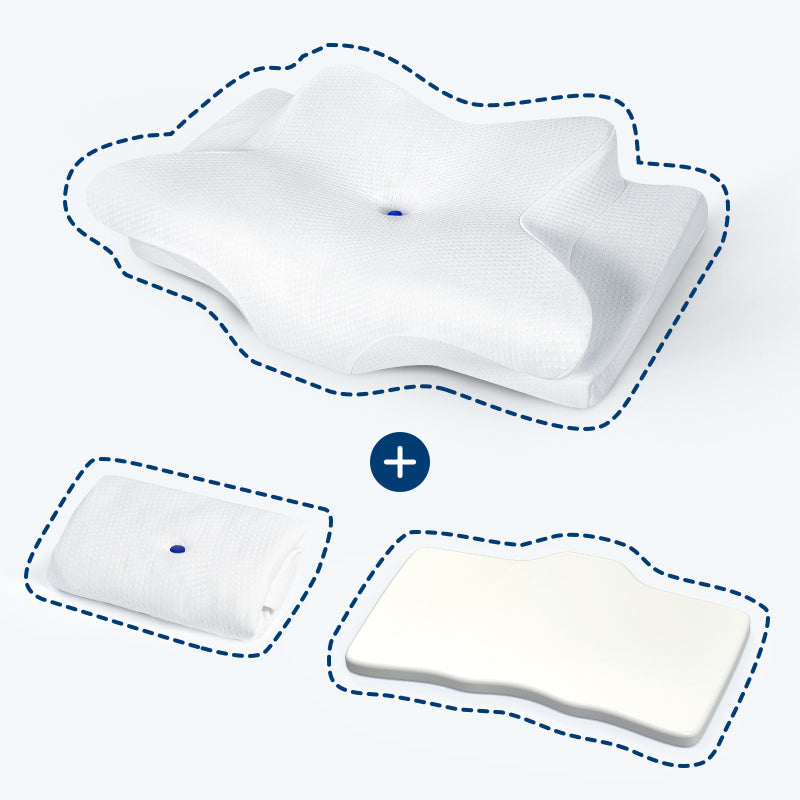 Bluedott Ultra Button Pillow with Pillowcase and insert