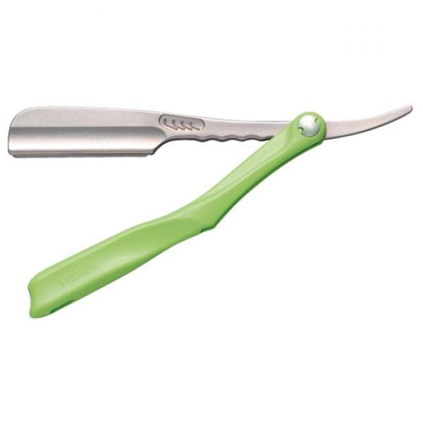 Feather Artist Club SS Folding Lime Razor