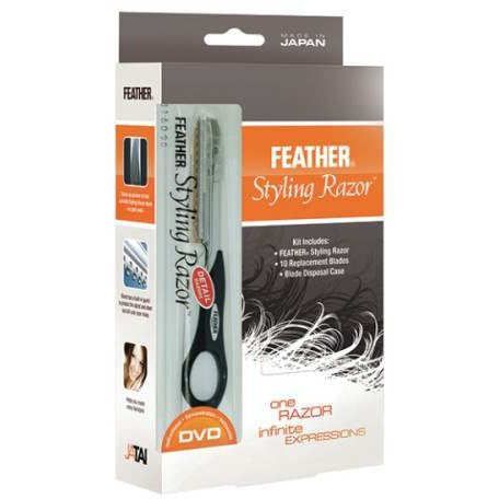 Feather Black Detail Razor with Intro Kit