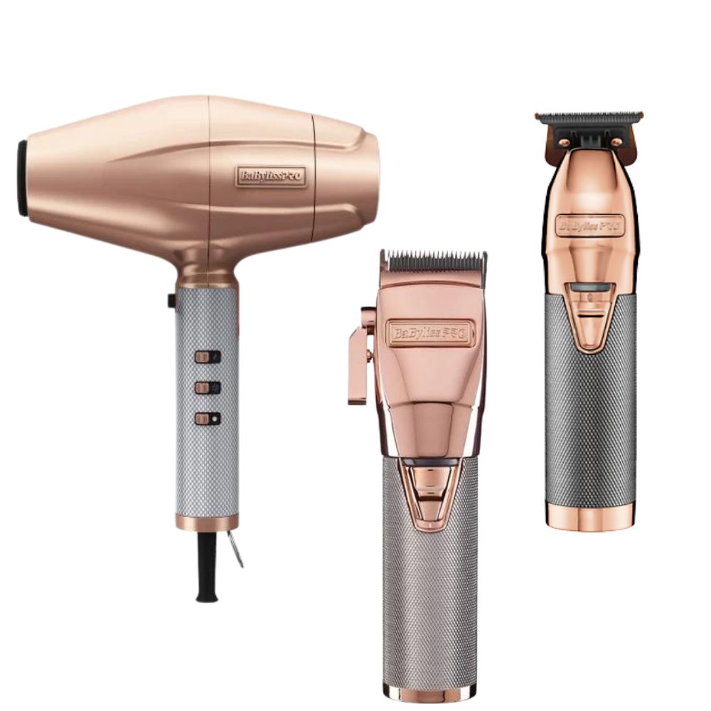 BaBylissPRO RoseFX Clipper - Trimmer & RoseFX Hair Dryer Combo