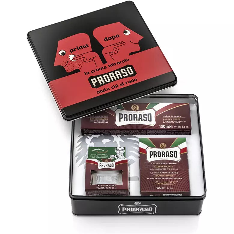 Proraso Vintage Selection Prima Dopo Gift Set: Sandalwood - Red