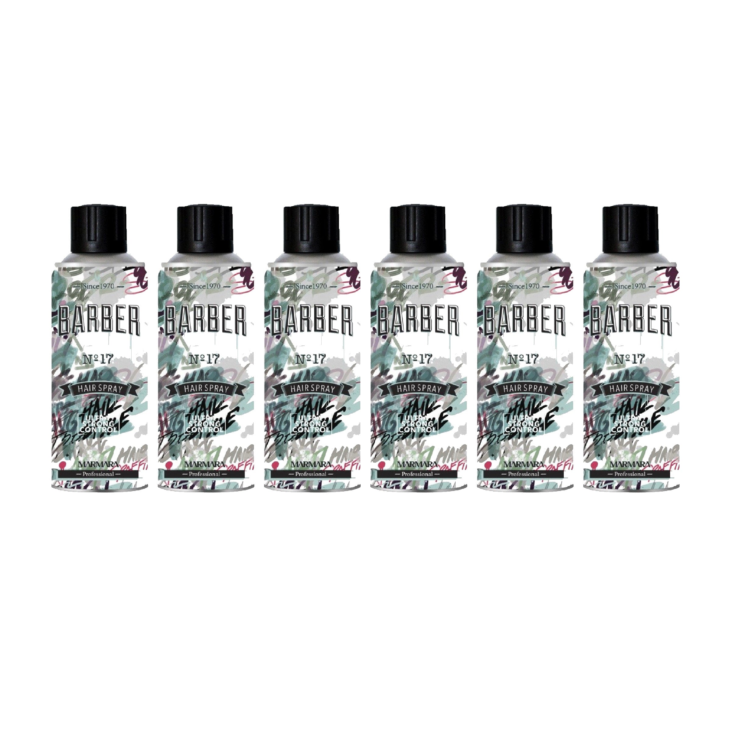 Marmara Barber Hair Spray No.17 Ultra Strong 13.5 oz - 6 Pack