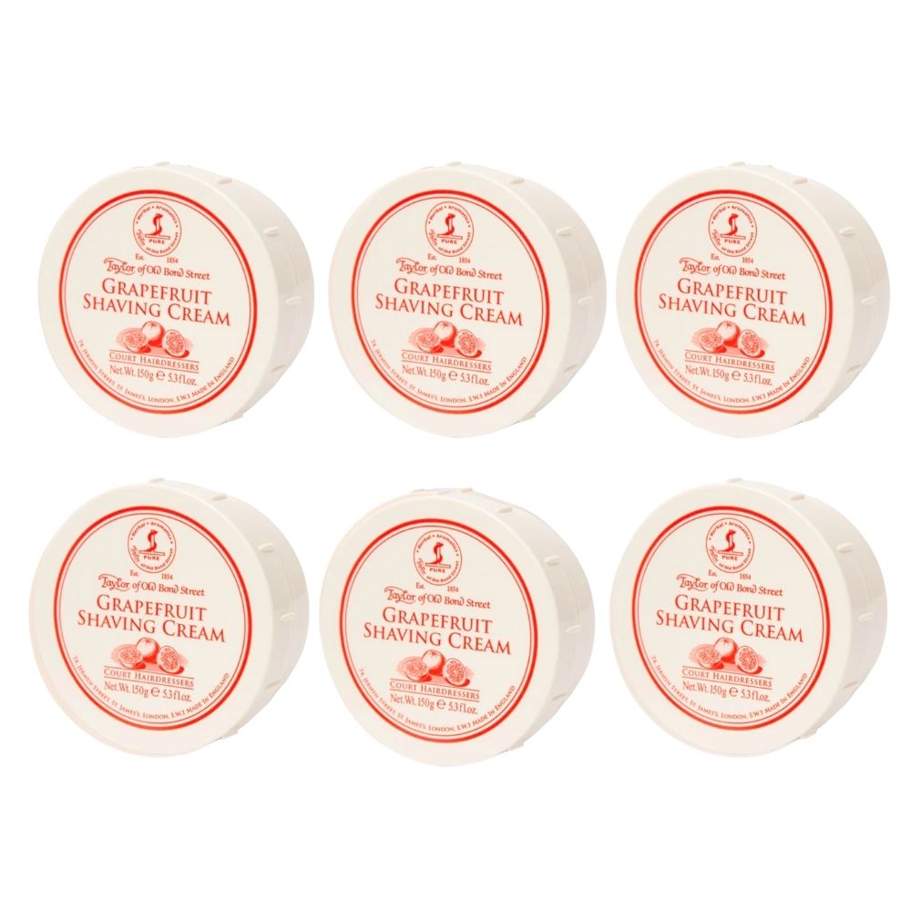 Taylor of Old Bond Street Grapefruit Shaving Cream Bowl  5.3 oz - 6 Pack