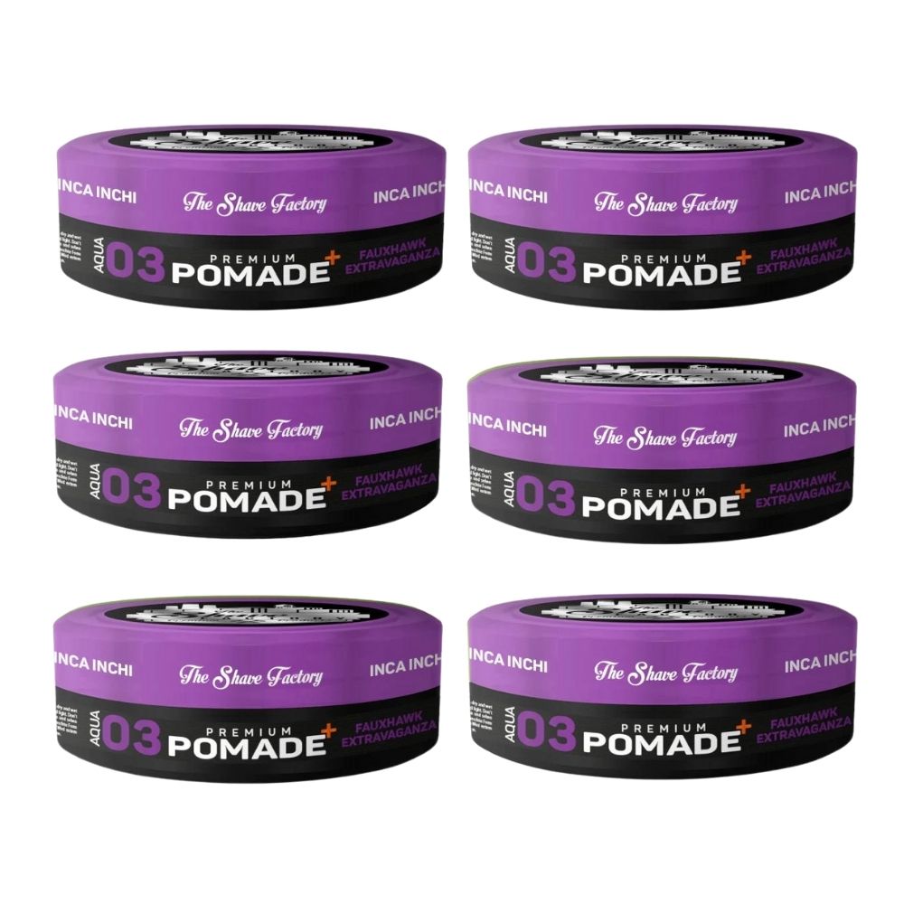 The Shave Factory Premium Pomade 03 Fauxhawk Extravaganza 5.07 oz - 6 Pack