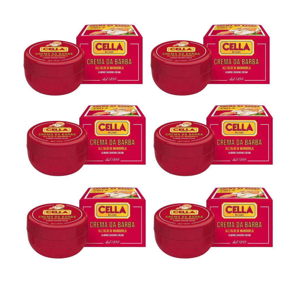 Cella Almond Shaving Cream 5 oz - 6 Pack