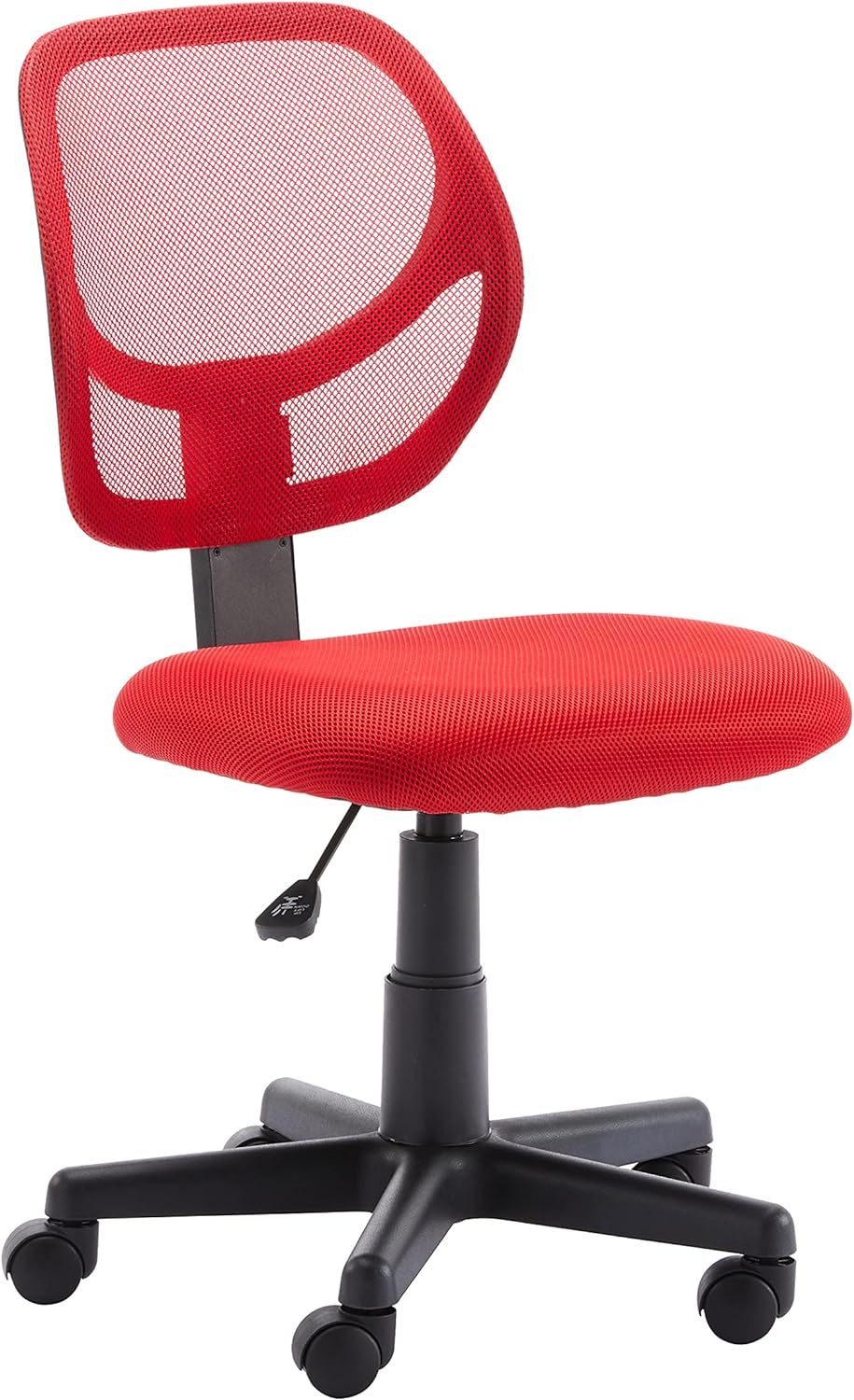 Amazon Basics Low-Back Office Computer Task Chair with Breathable Mesh Back and Upholstered Pneumatic Swivel Seat