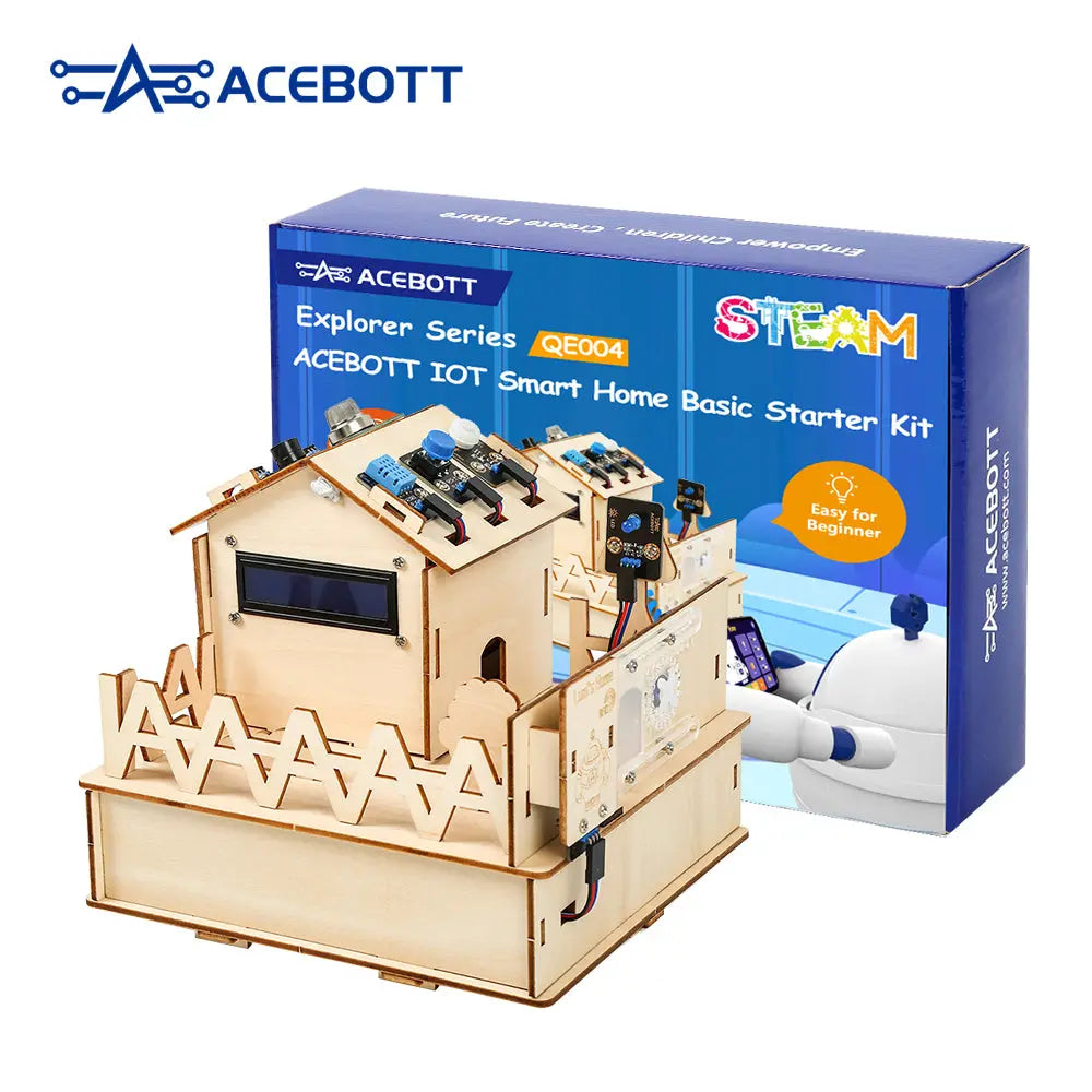 ACEBOTT QE004 ESP32 Smart Home IoT Basic Starter Kit with Arduino/ACECode(Scratch)