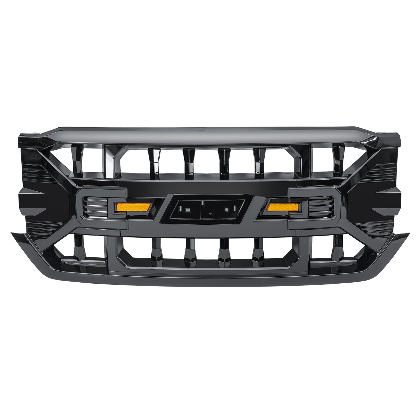 Armor Grille W/ Emblem Base - Glossy Black for 16-19 Chevy Silverado 1500