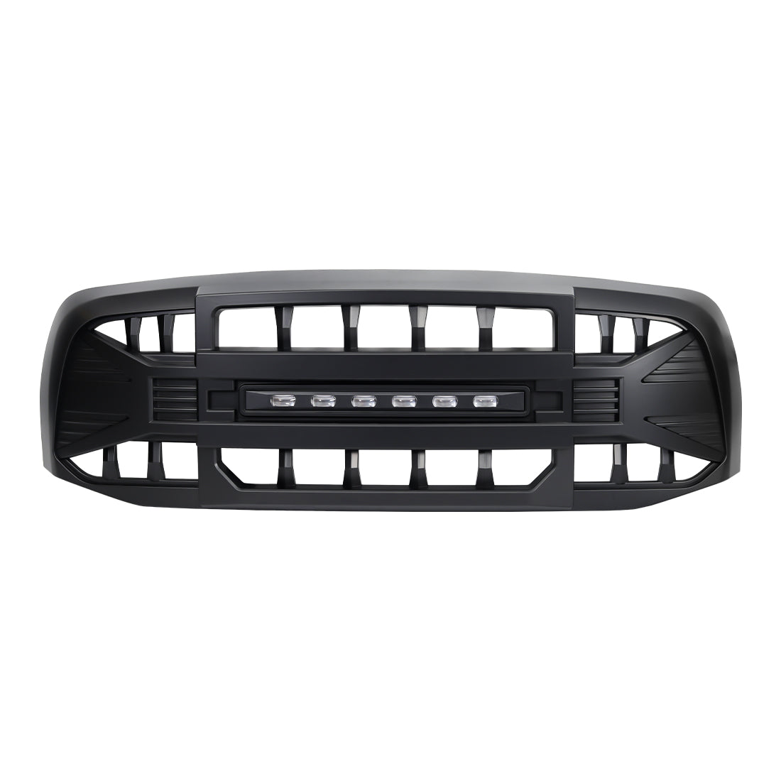 Armor Grille W/Off-Road Lights-Matte Black For 2006-2009 Dodge Ram 1500/2500/3500