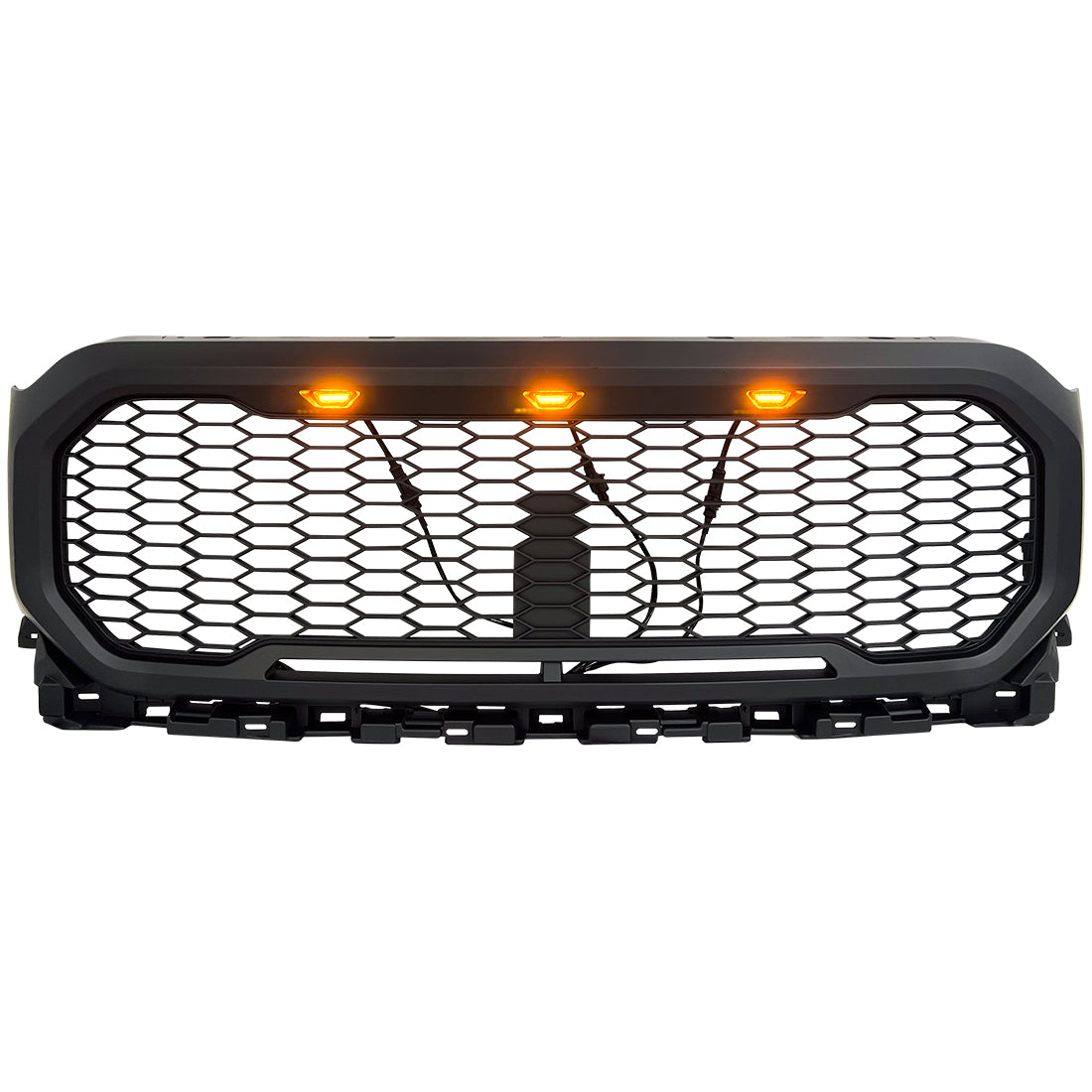 Mesh Front Grille w/ Amber Lights for 2021-2022 Ford F150